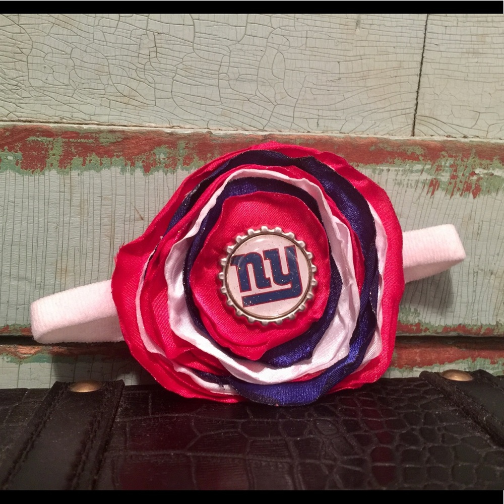 NY Giants Flower Headband